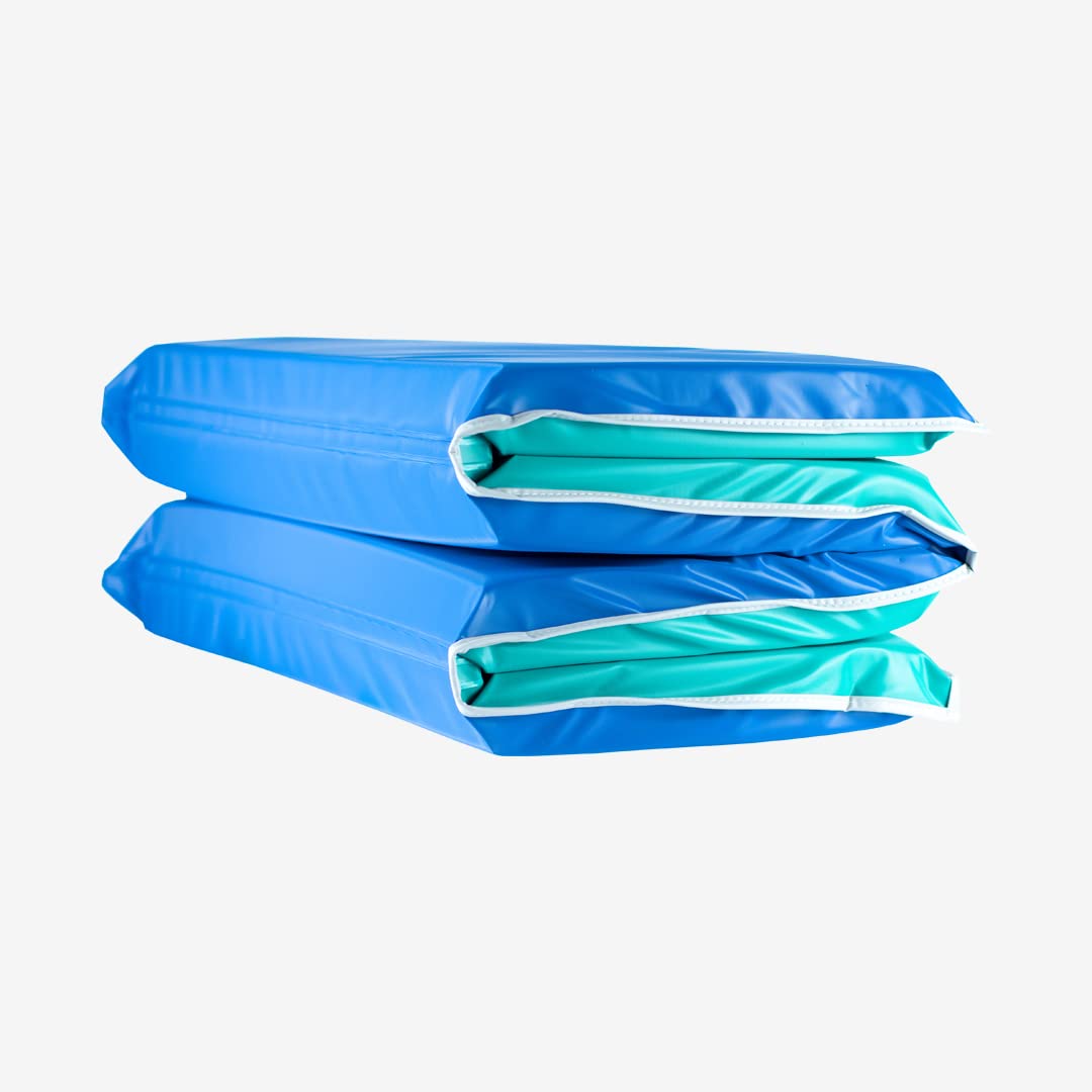 Heavy-Duty Nap Mat, Blue/Teal Vinyl Kids mat (2 inch)