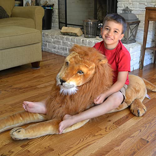 Giant Lion - Lifelike Stuffed Animal (Over 6 feet Long)