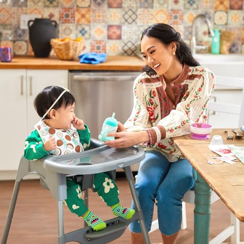 Lightweight Portable High Chair with Adjustable Tray and Footrest
