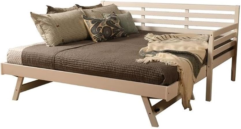 Twin to King Size Daybed with Pop Up Trundle in Wood
