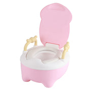 Portable Toddler Potty Toilet Cartoon Potty Training Seat Elevated Design Children Toilet Potty for Home Bathroom Outdoor Indoor(Pink)