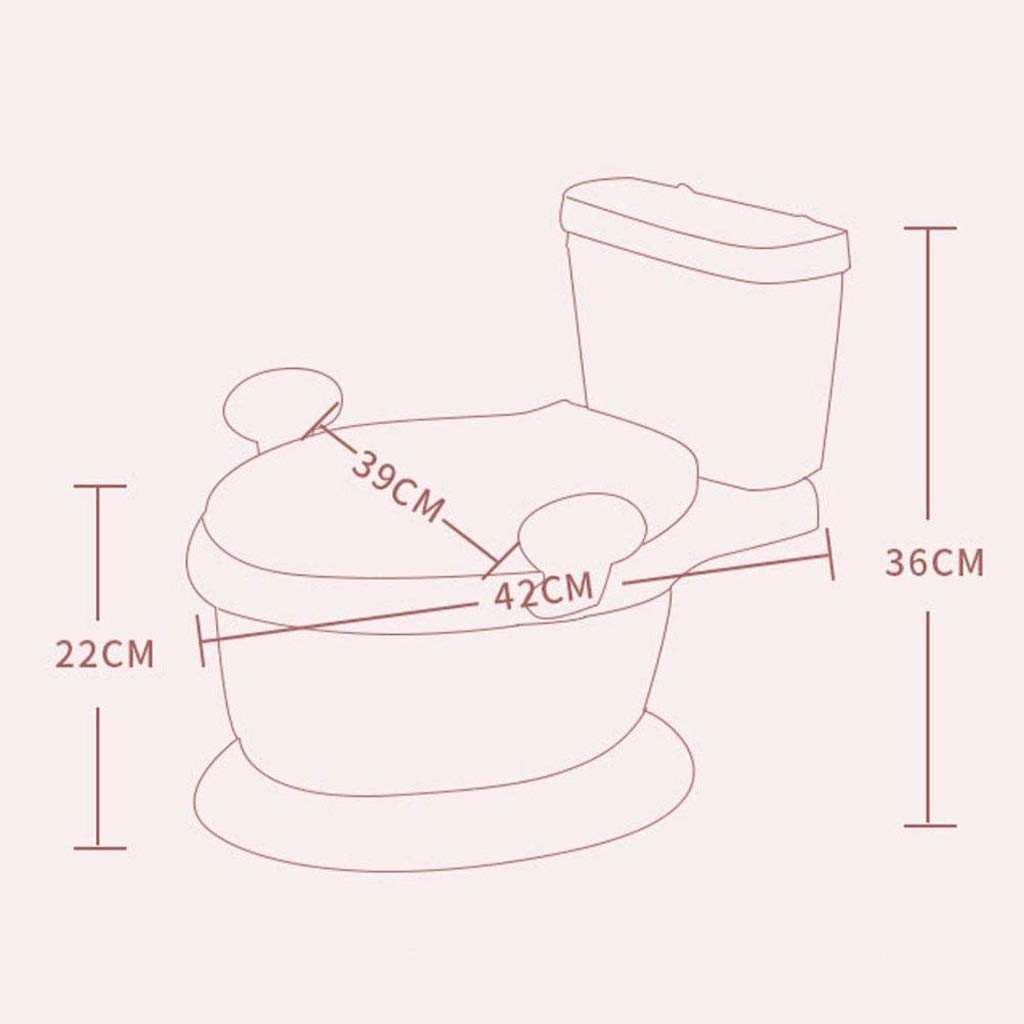 MWUCAIXIA Children's Simulation Toilet Realistic Potty Training Toilet Looks and Feels Like an Adult Toilet Easy to Empty and Clean