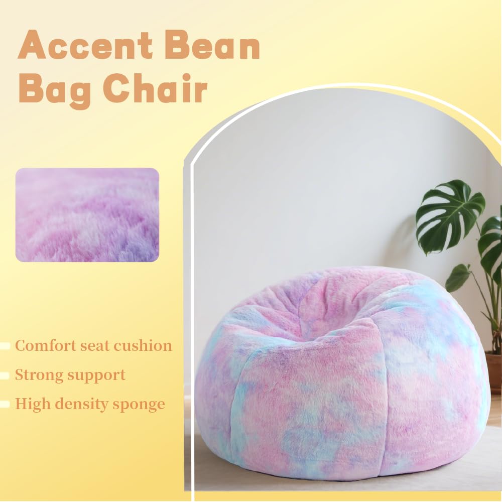 Faux Fur Bean Bag Chair for Kids and Teens