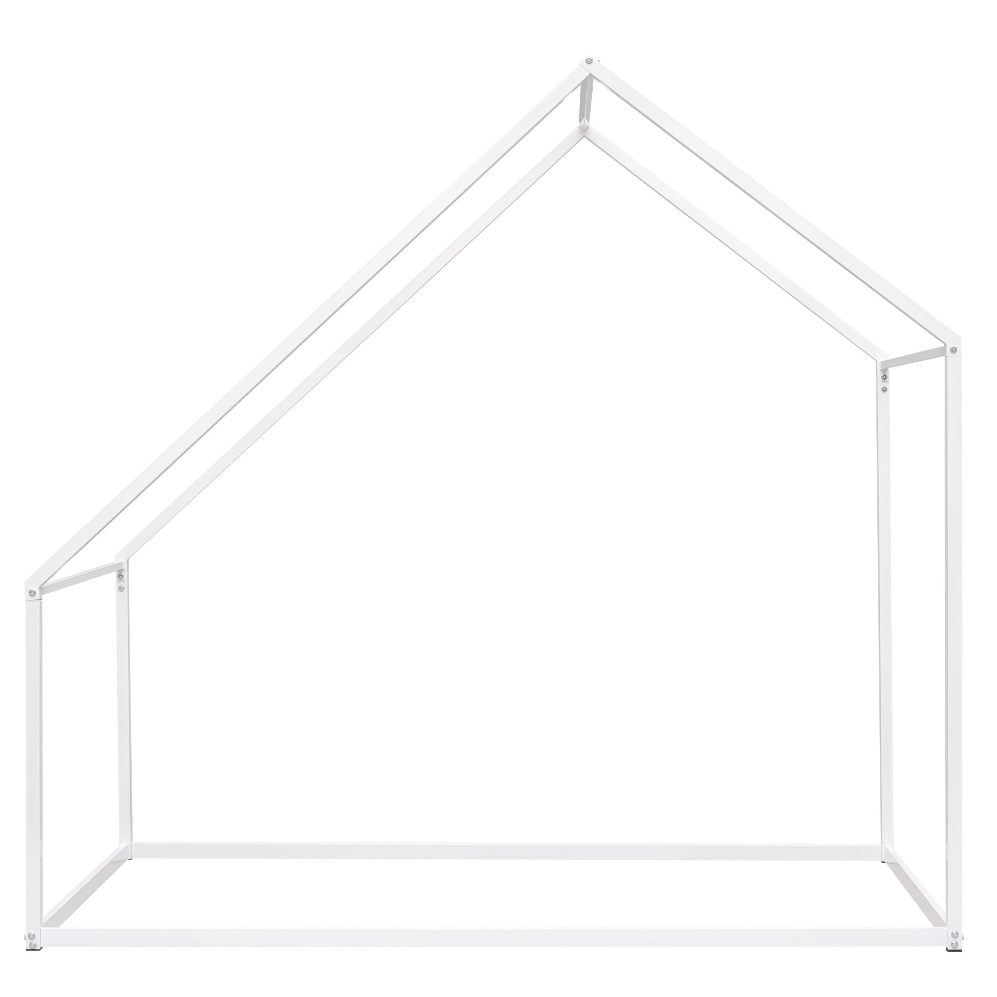 Twin Size Metal House Bed Kids,Minimalist Design