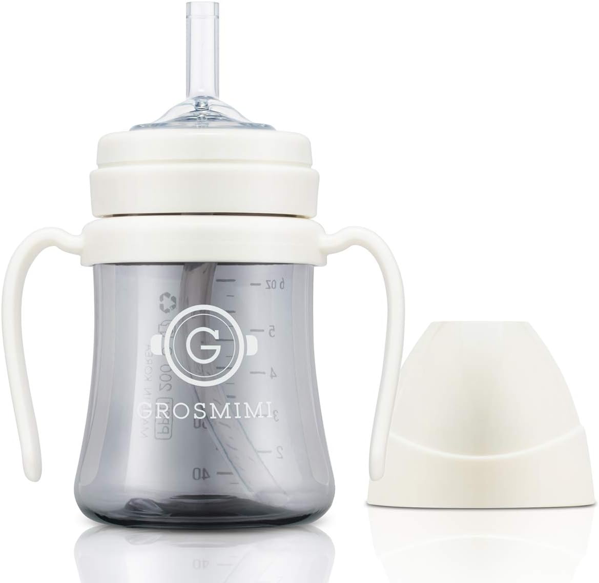 PPSU Spill Proof Magic Sippy Cup 6 oz (White) + Replacements (Straw kit 2-counts