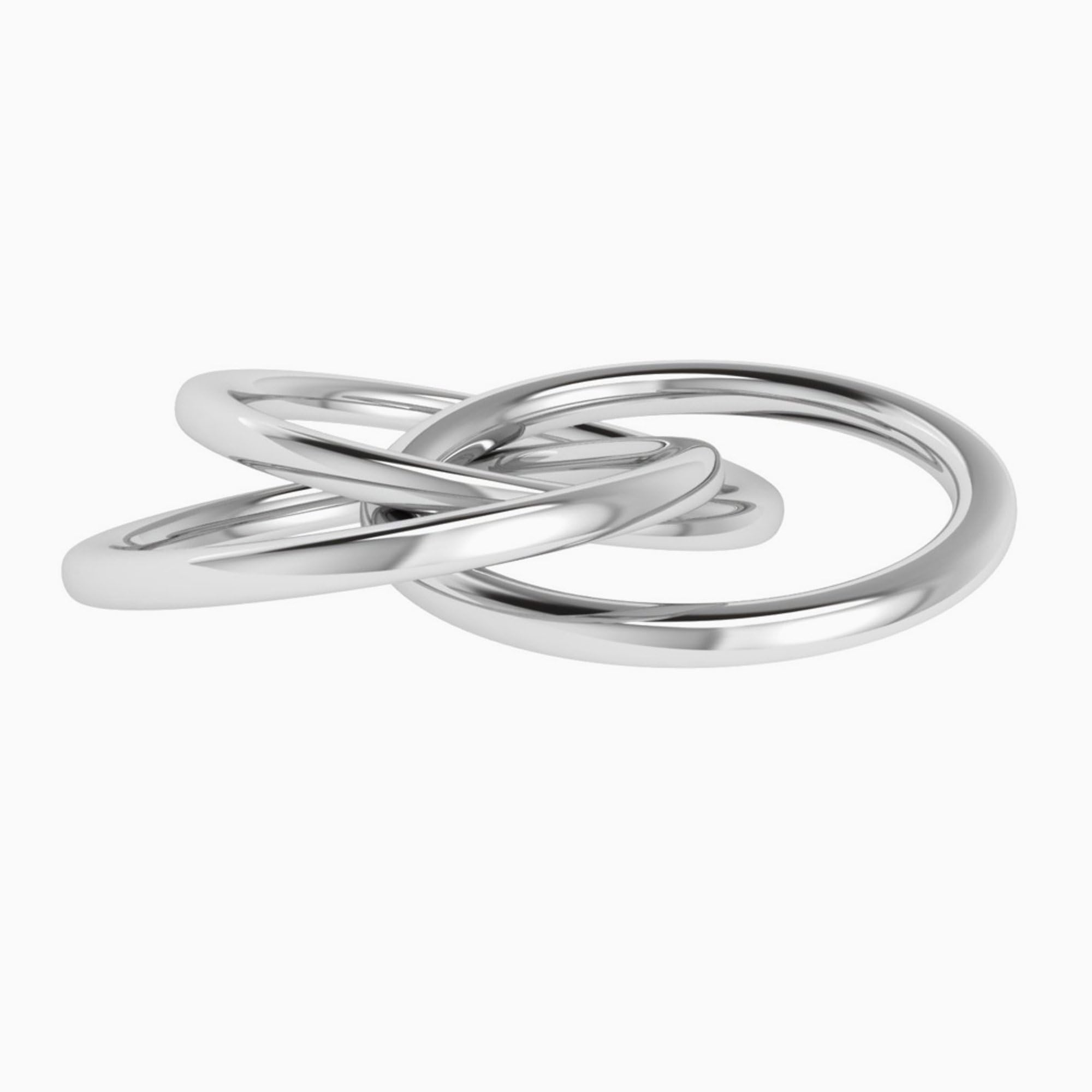 Silver Plated Baby Rattle - 3 Ring