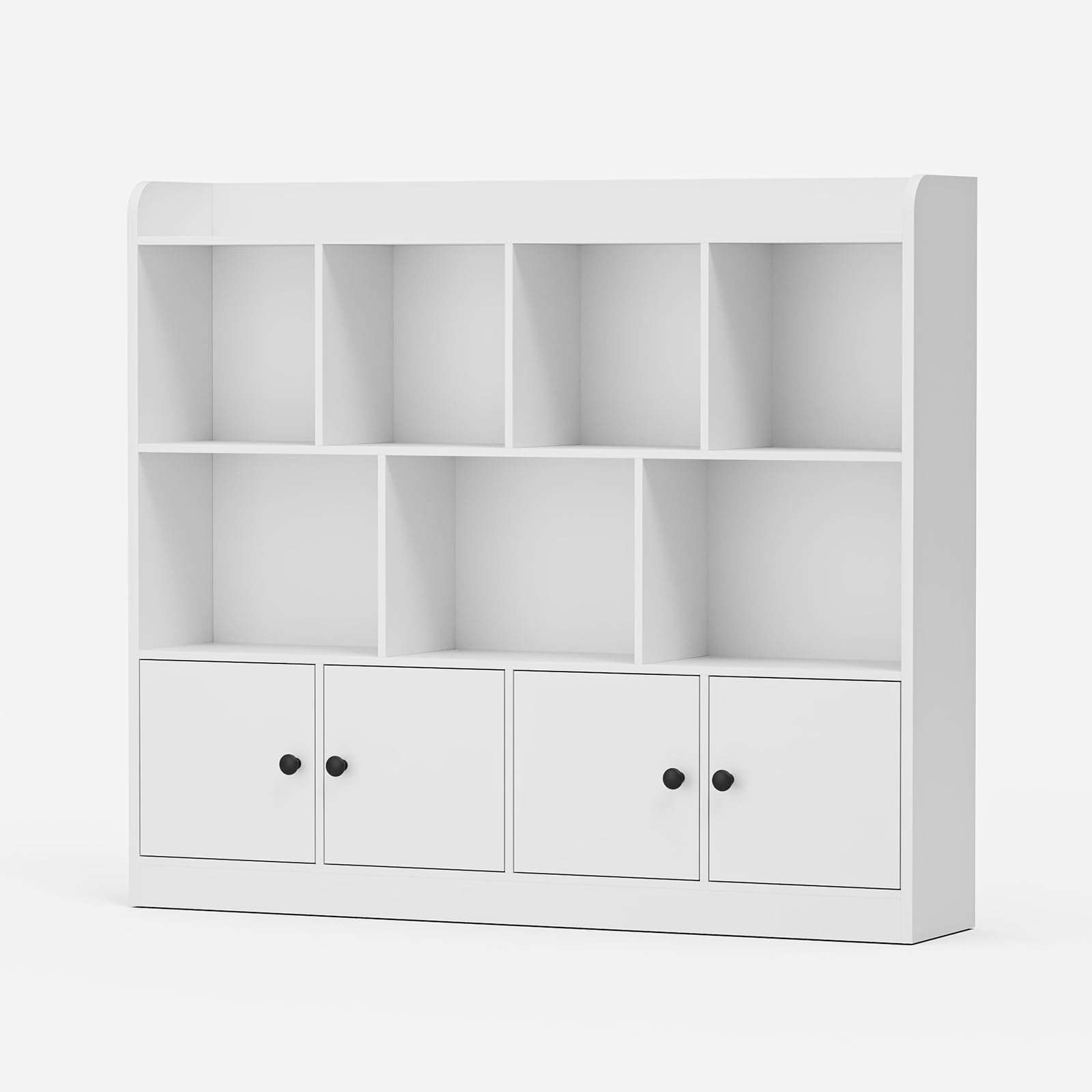 2 in 1 Large Toy Organizer and Storage, 4 Tier Kids Bookshelf