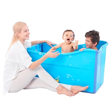 Large Foldable Bathtub for Toddler Collapsible Baby Bathtub Portable Bath tub