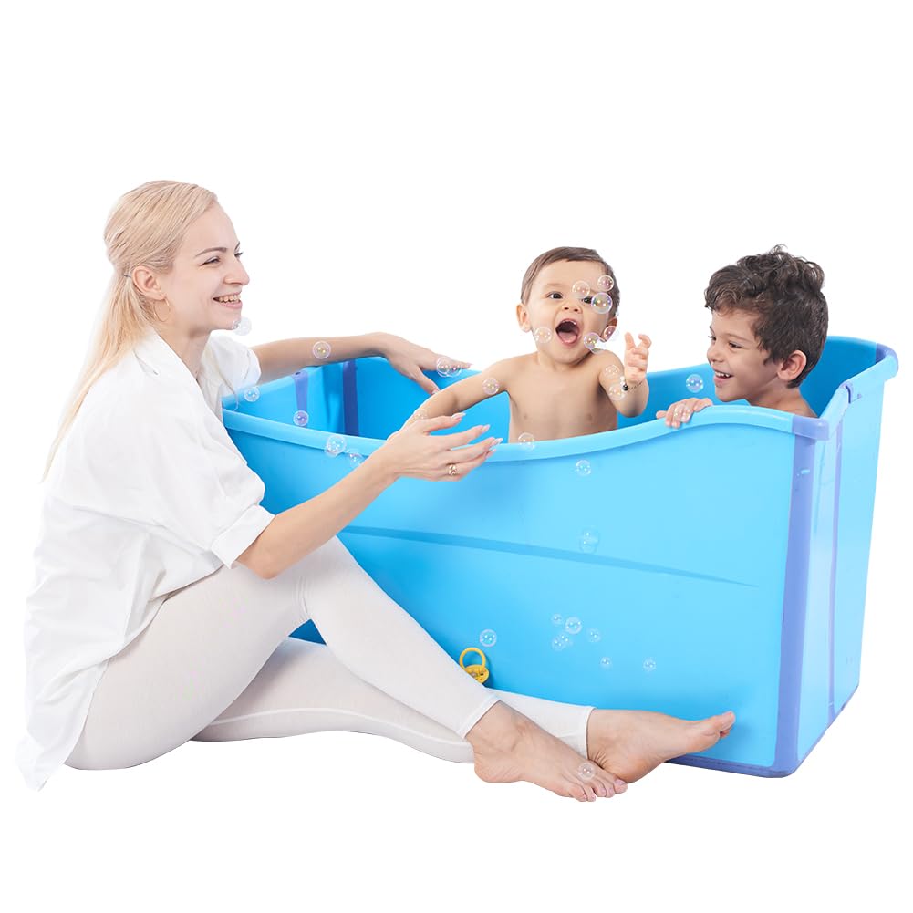 Large Foldable Bathtub for Toddler Collapsible Baby Bathtub Portable