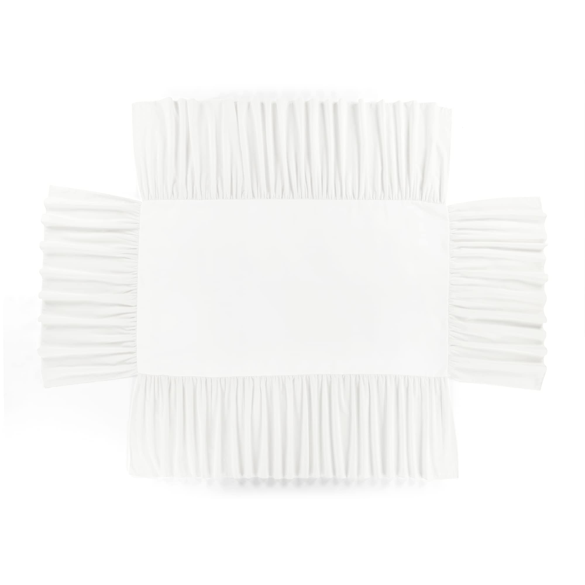 White Ruffle Crib Skirt 16 Inch Drop