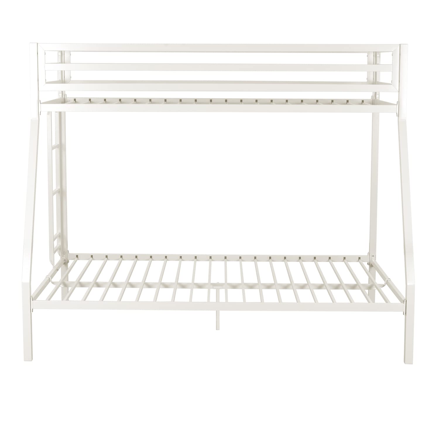 Loft Bunk Bed Twin Over Full Size with Ladder and Guardrail