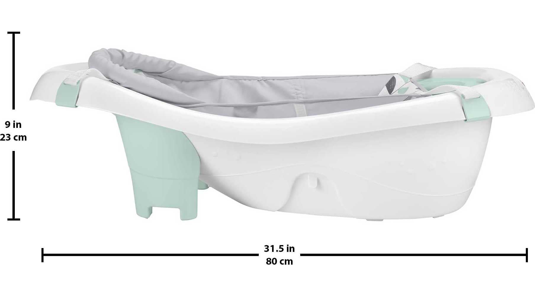 4-in-1 Convertible Baby Bath Tub with Mesh Sling and Infant Support