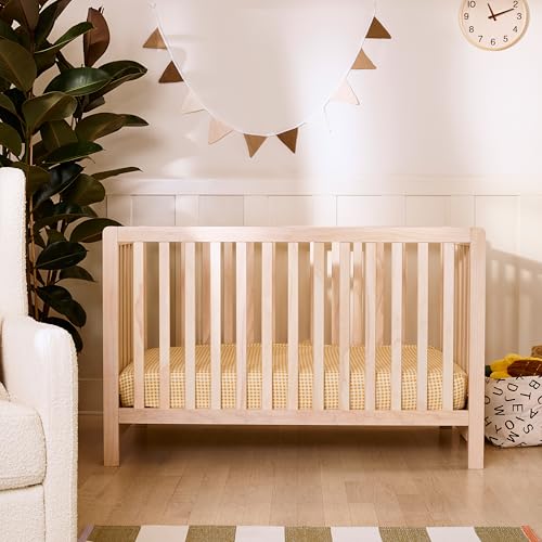 4-in-1 Convertible Baby Crib with Adjustable Mattress Heights