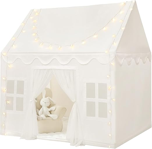 Play Tent for Kids with Star Lights & Banners, Kids Tent Indoor