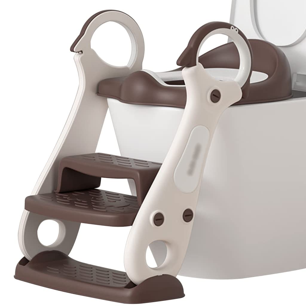 Ladder Steps Cute Penguin Potty Training Seat with Armrests