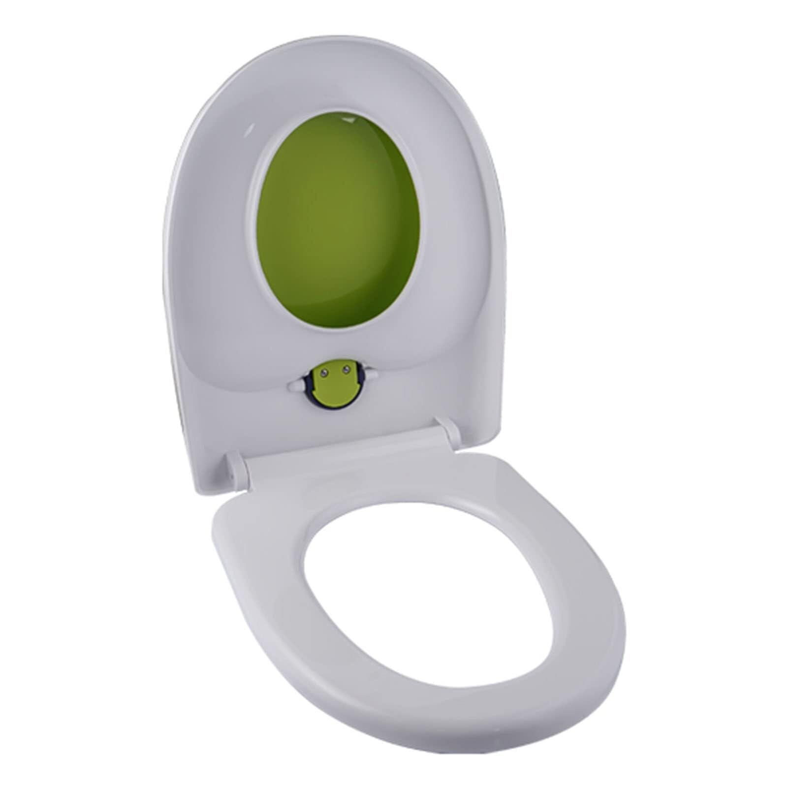 Close Toilet Seat with Built-in Potty Training Seat, Quiet Close
