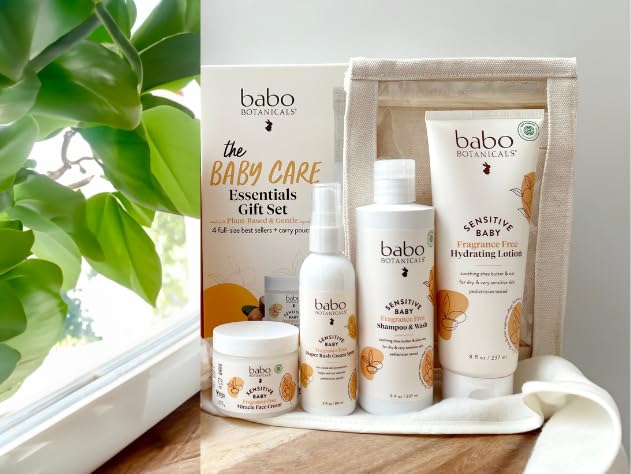 Baby Care Essentials Gift Set - Skincare, Bath & Diaper - For Delicate Skin