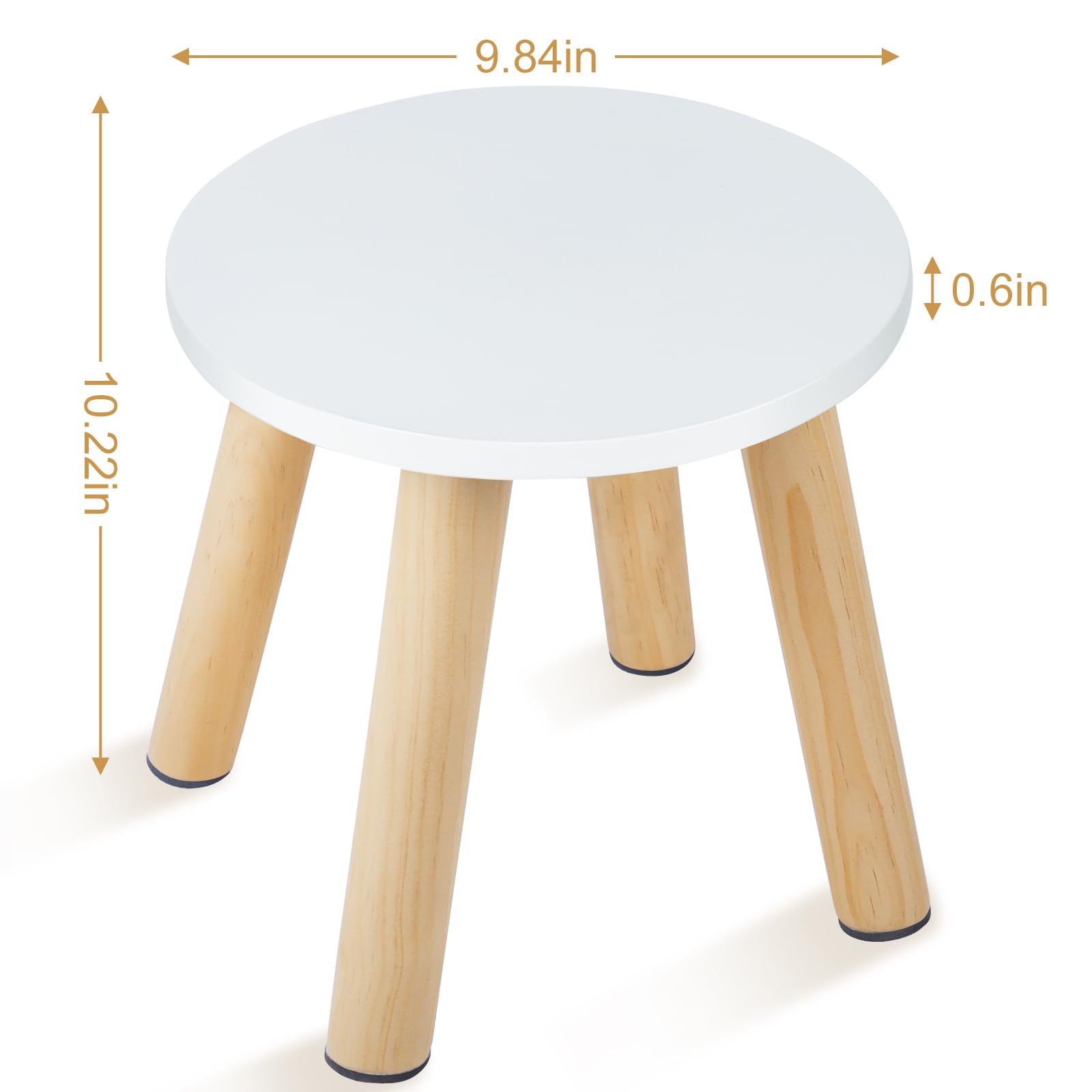 Wooden Step Stool for Kids Natural Anti-Slip 2 Pack