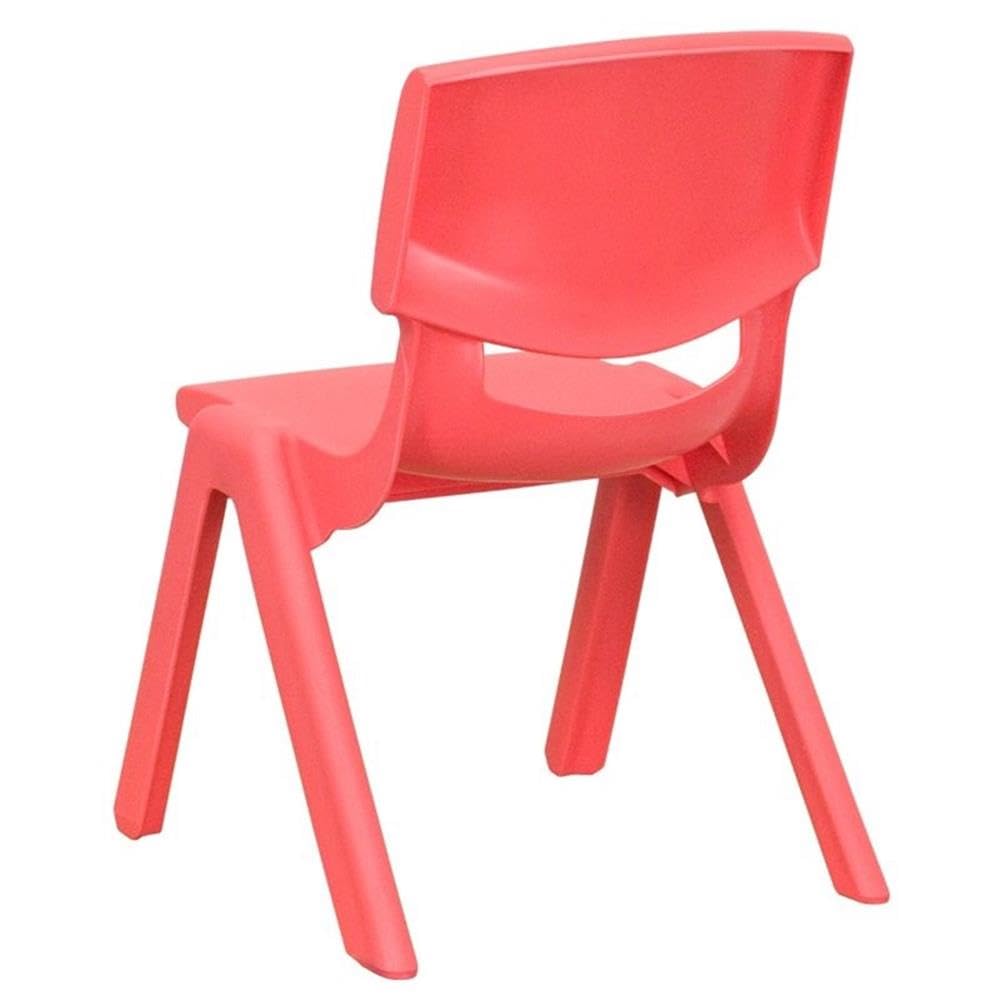 Stackable Preschool Chair Set - 10.5 Inch Seat Height - Red Plastic - Set of 4