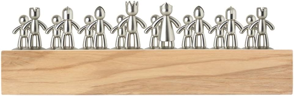 Exquisite Chess Set Wooden Chess Metal Chess Board with Chess Piece Inner Slot Chess