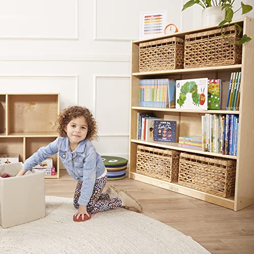 Wooden Bookcase with Adjustable Shelves 48 Inch Natural