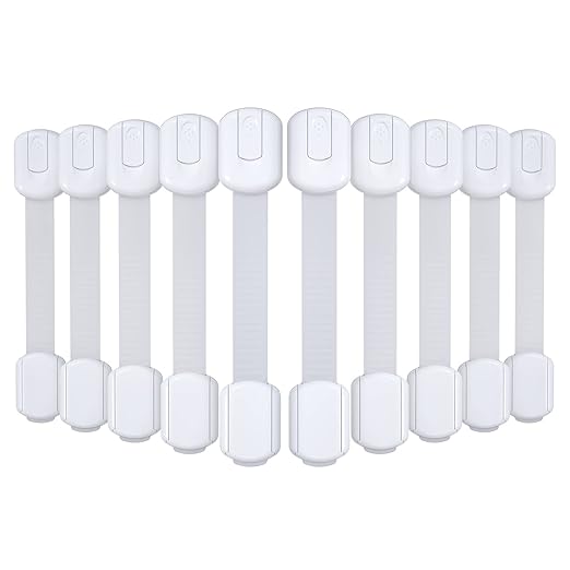 14 Pack Baby Proof Cabinet Latches, Childproof Drawer Latches