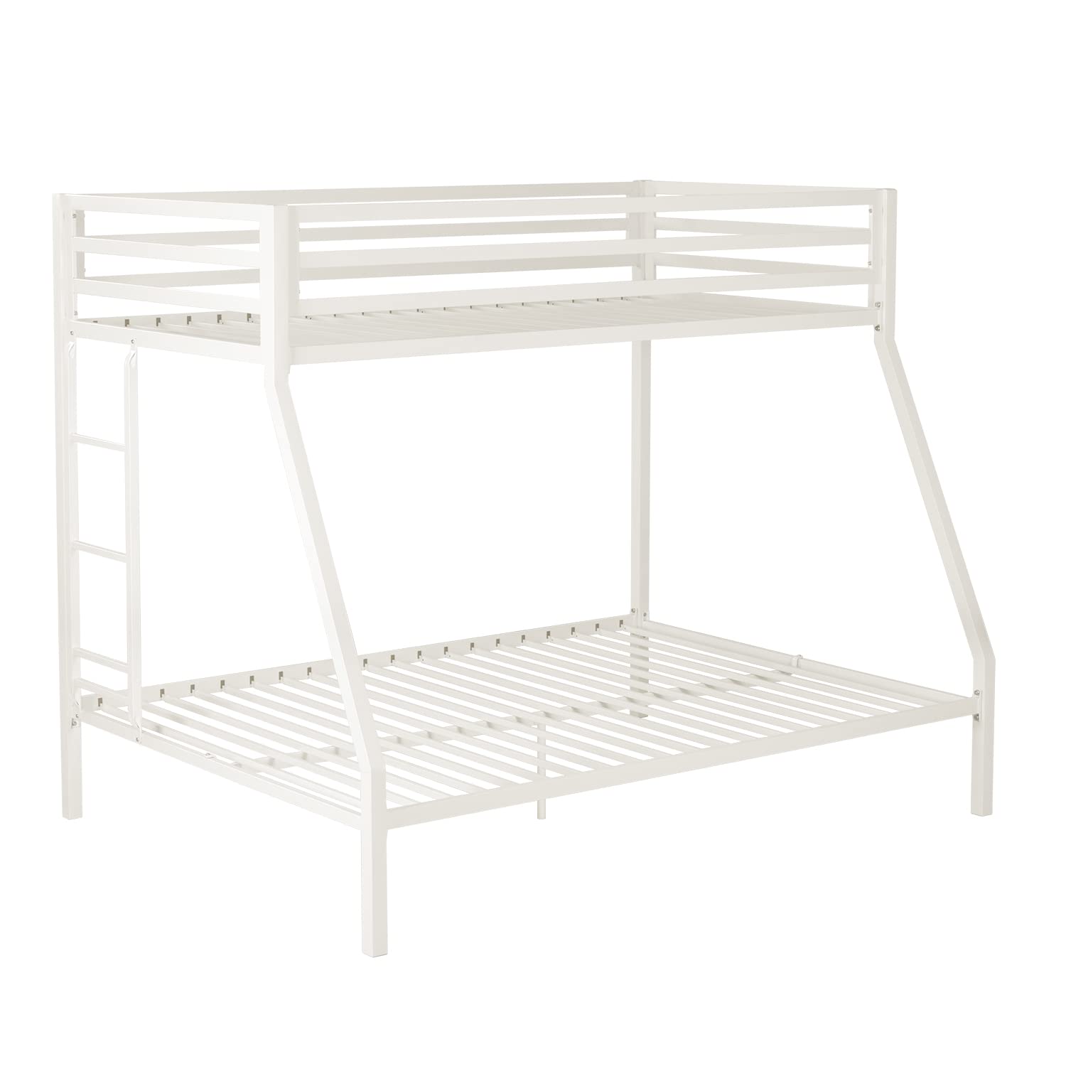 Loft Bunk Bed Twin Over Full Size with Ladder and Guardrail