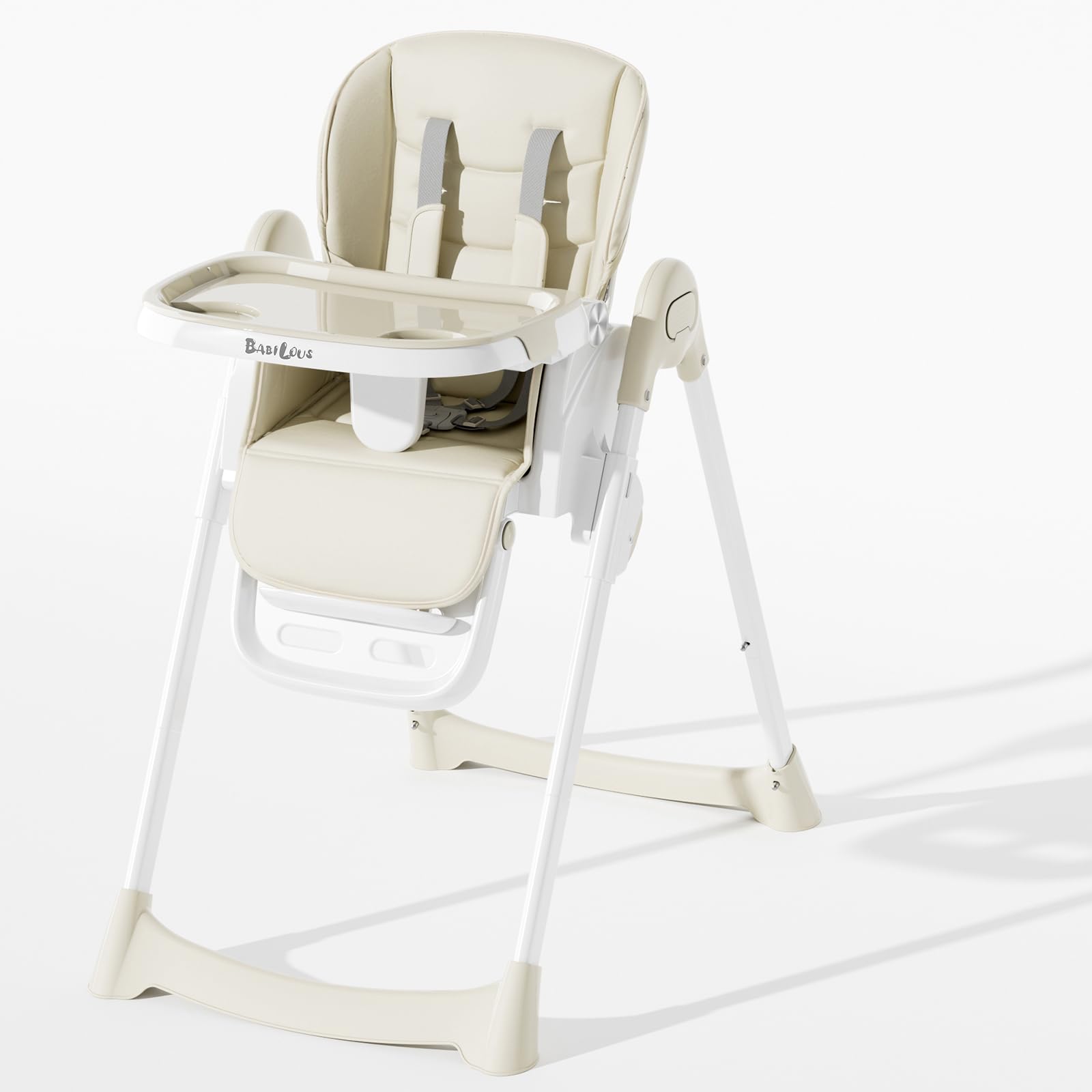 Foldable High Chair with Adjustable Height and Removable Tray