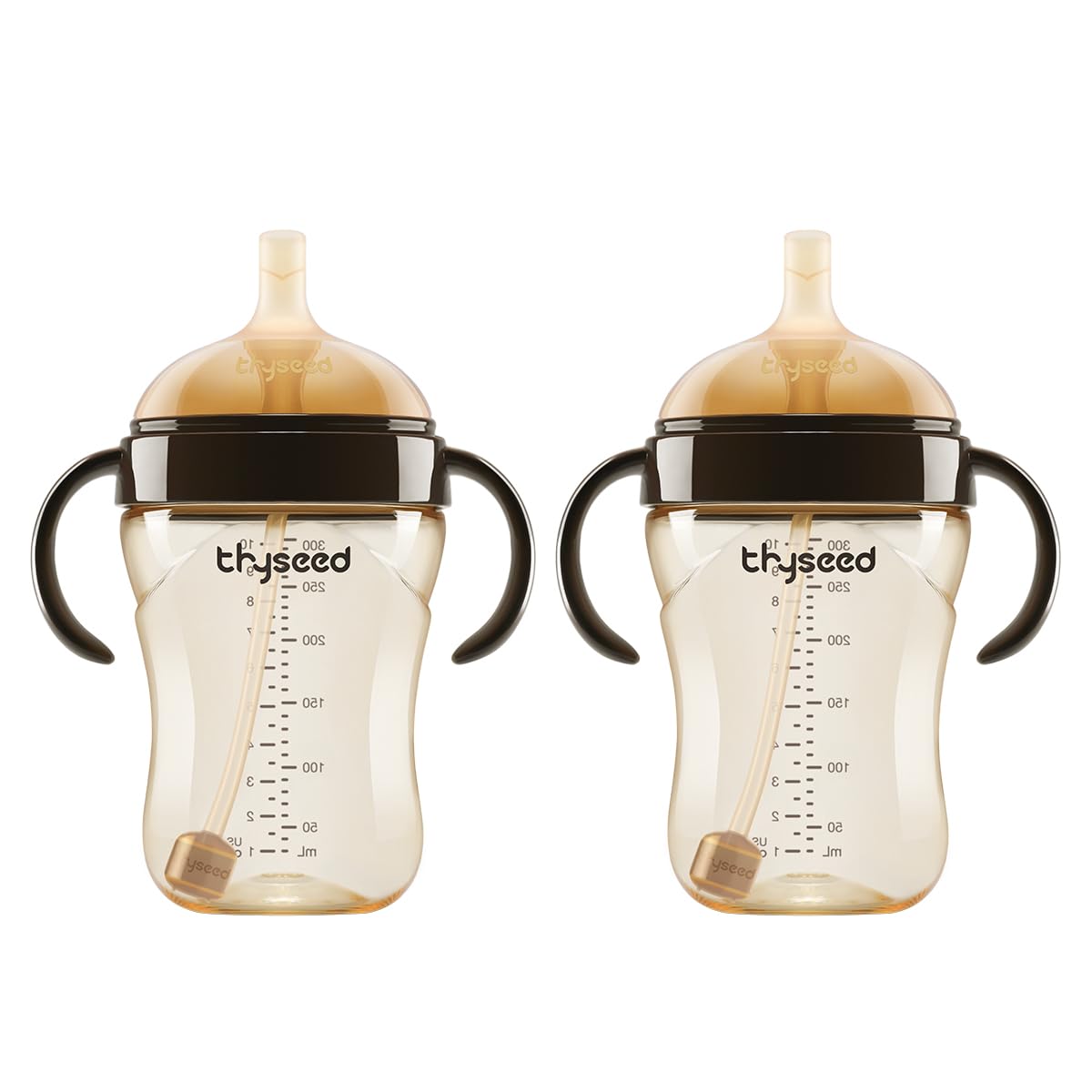 Weighted Straw Cup with Handles Toddlers Transition Bottles to Sippy