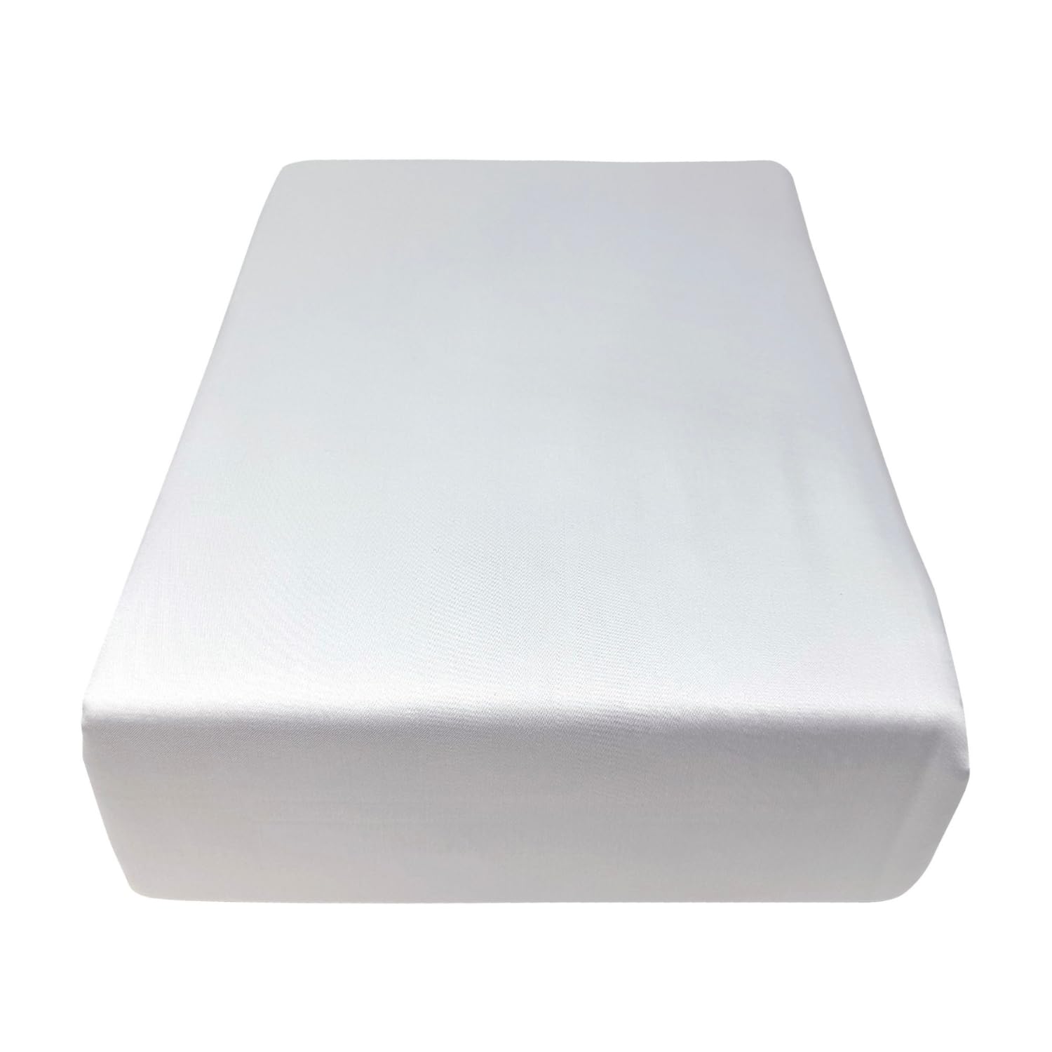 Wovenx Organic All in One Crib Sheet and Mattress Protector - Waterproof Protectors - Reusable Washable – Fits Cribs – 52”x28”- with 9” Skirt White