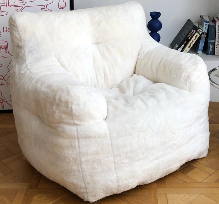 Filled Bean Bag Chairs for Kids Teenagers Adults Lazy Sofa