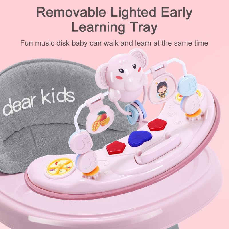 4-in-1 Folding Baby Walker with Music Toys