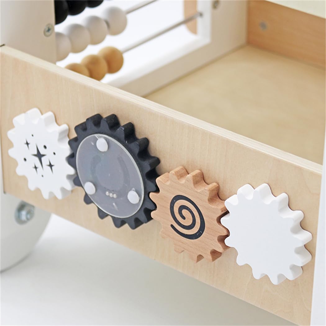 5-in-1 Wooden Baby Walker Activity Cube