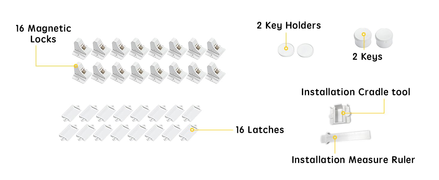 Child Safety Magnetic Cabinet Locks - Vmaisi Children Proof Cupboard