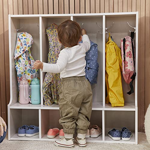 4-Section Toddler Coat Locker with Bench