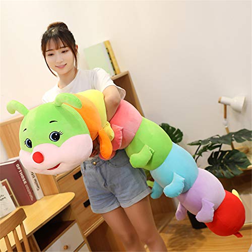 Multicolor Caterpillar Stuffed Animal Big Hugging Pillow Cute Plush Soft Pillow Doll