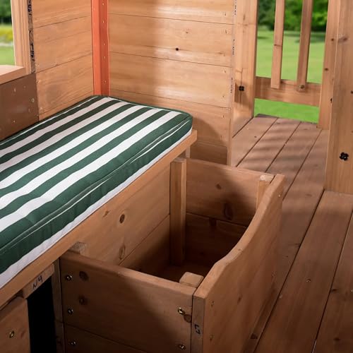 Scenic Heights Elevated Cedar Wooden Kids Playhouse with Play Kitchen