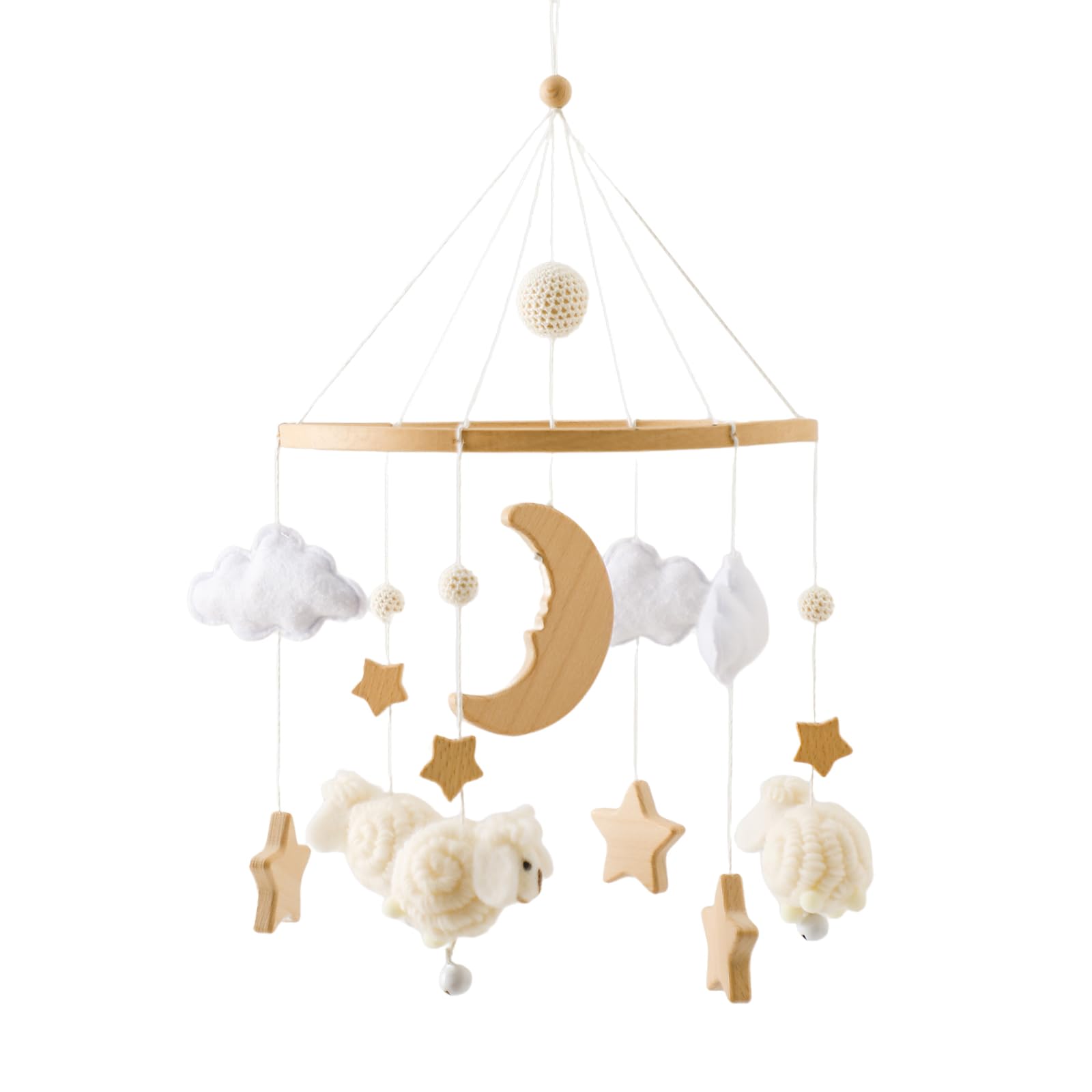 Baby Mobile for Crib, Montessori Baby Crib Mobile for Boys Girls for Bassinet