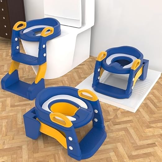 Potty Training Toilet with Ladder, Easy Assembly, Collapsible Potty