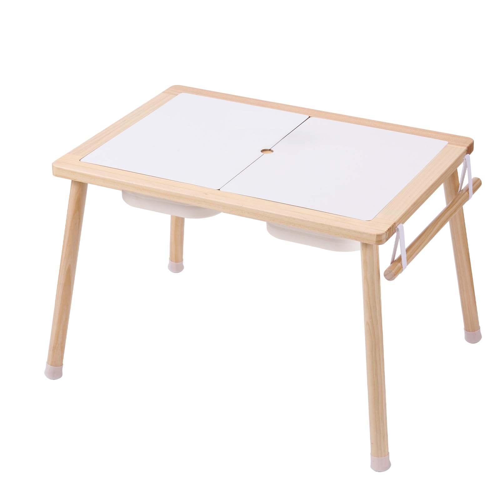 Kids Sensory Activity Table with Storage Bins and Paper Roll Holder