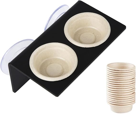 Paper Feeding Cups Samll 0.5 oz Gecko Food and Water Feeding Dish Ledge Accessories