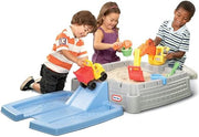 Dirt Diggers Excavator Sandbox for Kids, Including lid and Play Sand Accessories
