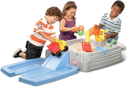 Dirt Diggers Excavator Sandbox for Kids, Including lid and Play Sand Accessories