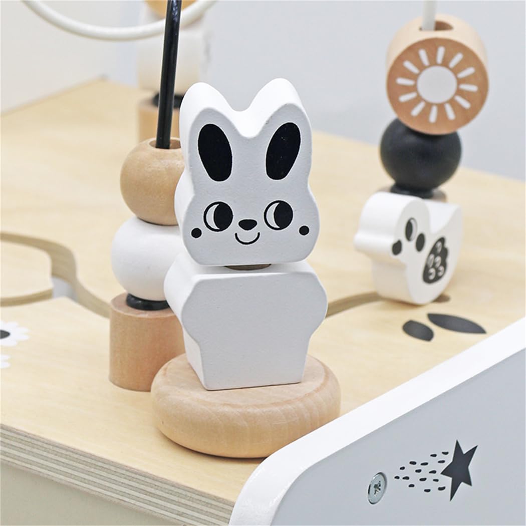 5-in-1 Wooden Baby Walker Activity Cube