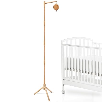 Baby Mobile Rotary Music Box Imitation Wood with Rotating Hook Crib Mobile Motor