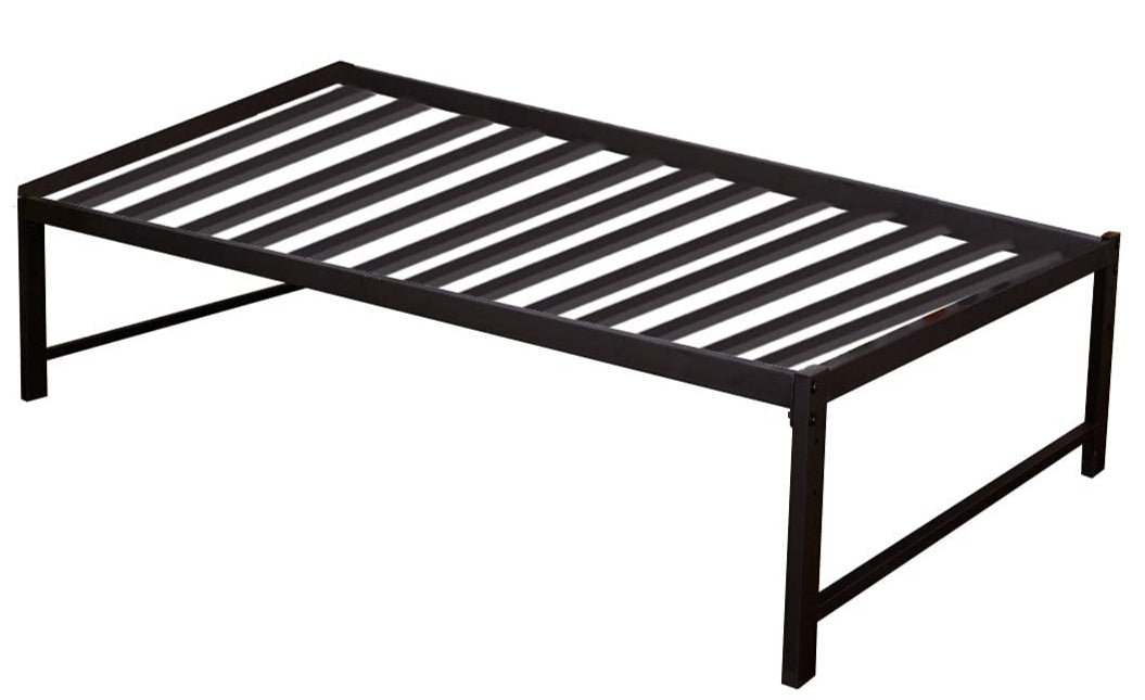 Twin Size Black Metal High Riseer Platform Daybed
