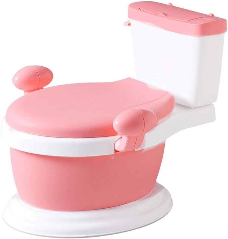 MWUCAIXIA Children's Simulation Toilet Realistic Potty Training Toilet Looks and Feels Like an Adult Toilet Easy to Empty and Clean