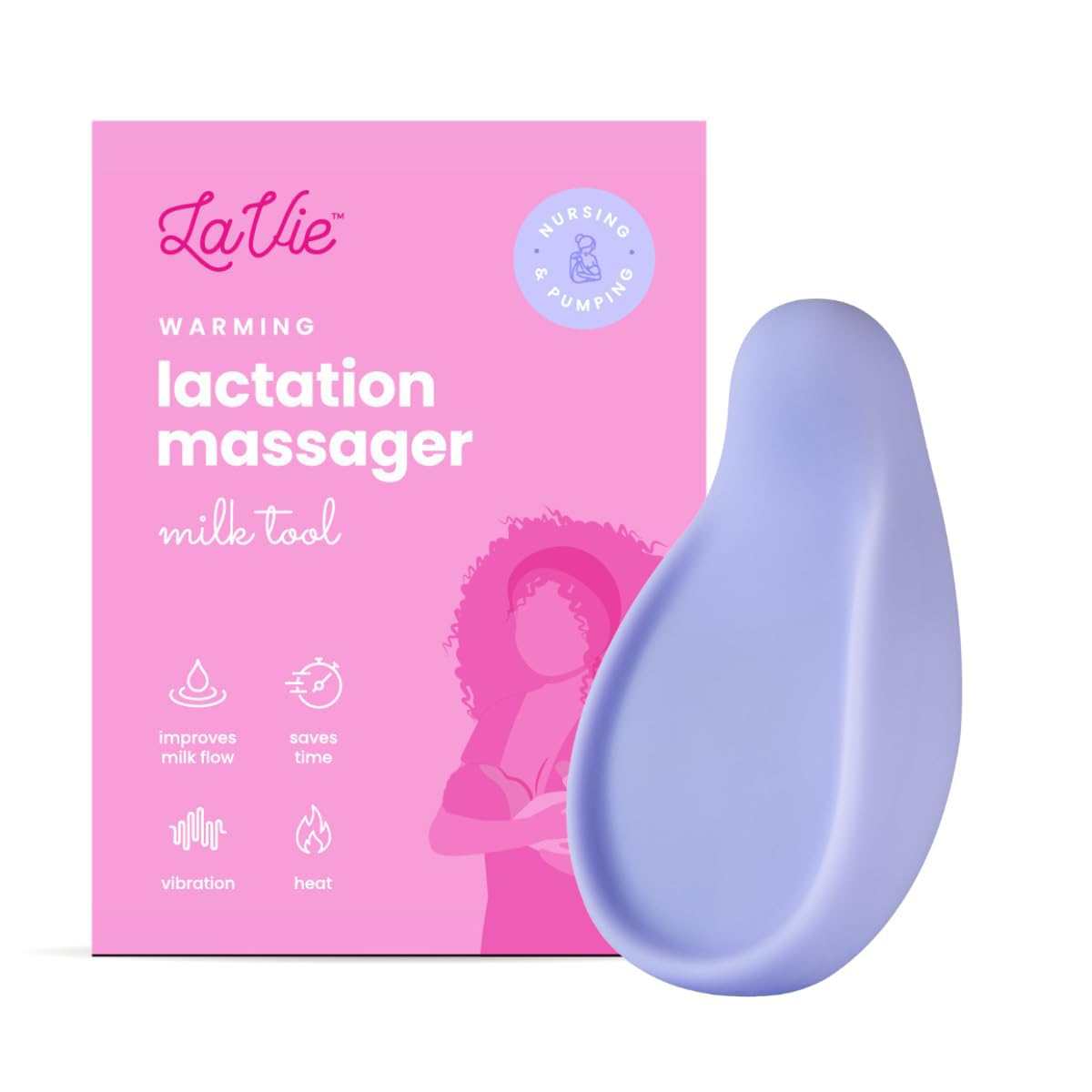 Warming Lactation Massager 3-in-1 Adjustable Heat + Vibration