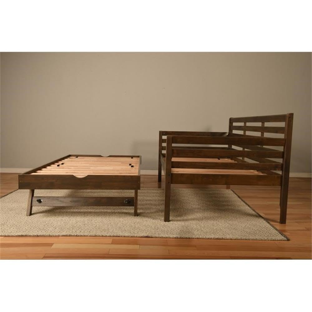 Twin to King Size Daybed with Pop Up Trundle in Wood
