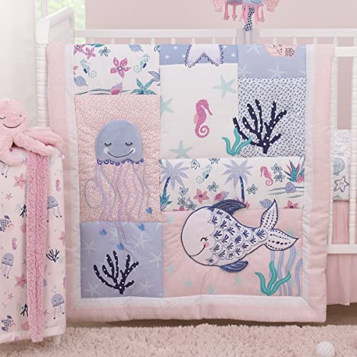 4-Piece Crib Bedding Set - Mermaid Undersea Theme